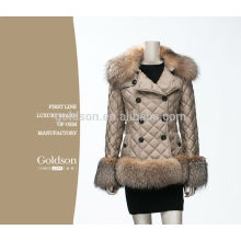 Fashional OEM Women Goose Down Jacket / Fox Fur Down Coat pour l&#39;hiver